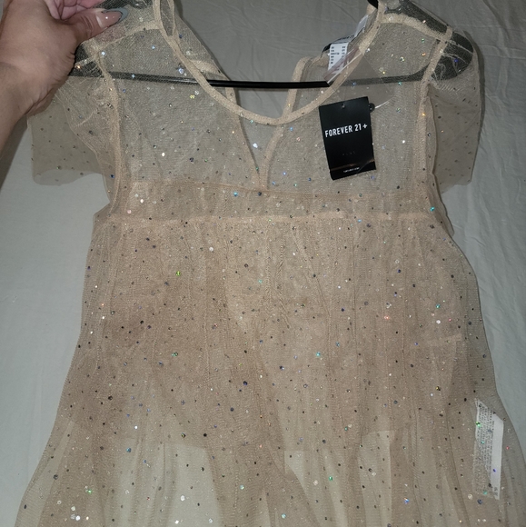 Forever 21 Beige Tulle Top - Picture 6 of 6